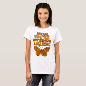 Funny Butterfly Mom Wit T-shirt – Gift T-shirt (Voorkant volledig)