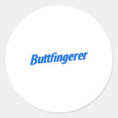 Funny Buttfingerer Tee Butt Fingerer Halloween Emb Ronde Sticker (Voorkant)