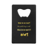 Funny Buy a Vowel — Now! Creditkaart Flessenopener (Achterkant)