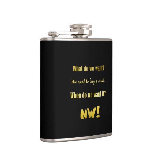 Funny Buy a Vowel — Now! Heupfles (Rechts)