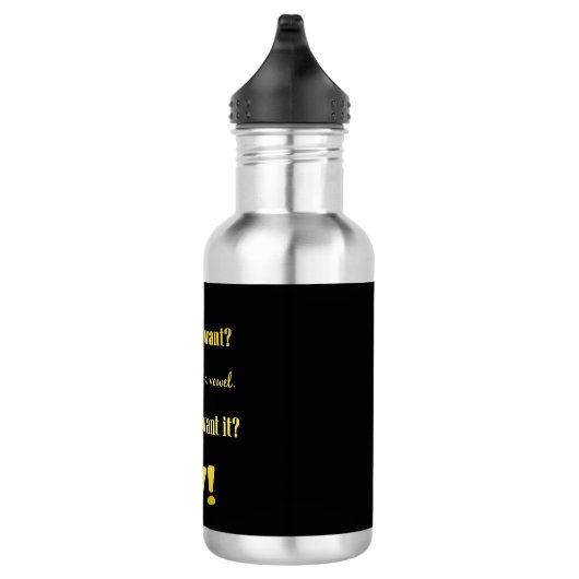 Funny Buy a Vowel — Now! Waterfles (Rechts)