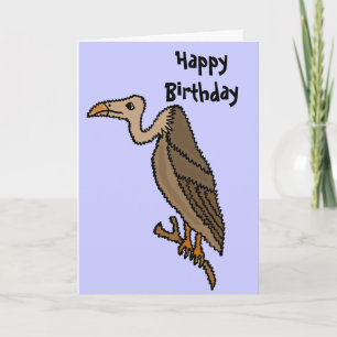 Funny Buzzard Birthday Card Kaart