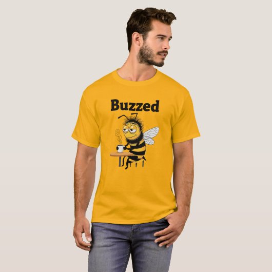 Funny Buzzed Bee T-shirt (Voorkant volledig)