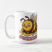 Funny Buzzkill Tired Bee Coffee Mug Koffiemok (Links)