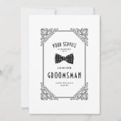 Funny BW Stropdas Junior Groomsman  Vlaanderen (Voorkant)