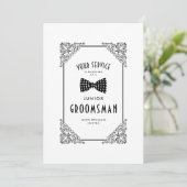 Funny BW Stropdas Junior Groomsman  Vlaanderen (Staand voorkant)