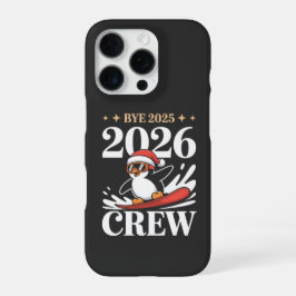 Funny Bye 2025 2026 Crew New Year Friends Squad iPhone 16 Pro Hoesje