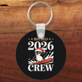 Funny Bye 2025 2026 Crew New Year Friends Squad Sleutelhanger (Voorkant)