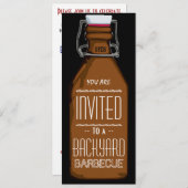 Funny BYOB Beer Bottle BBQ Party Invitation Kaart (Voorkant / Achterkant)