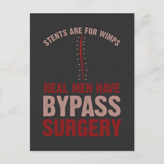 Funny Bypass Open Heart Surgery Recovery Gift Briefkaart (Voorkant)