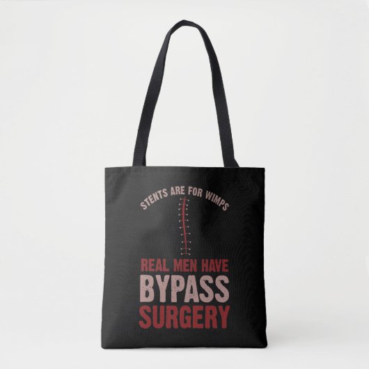 Funny Bypass Open Heart Surgery Recovery Gift Tote Bag (Voorkant)