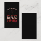 Funny Bypass Open Heart Surgery Recovery Gift Visitekaartje (Voorkant / Achterkant)