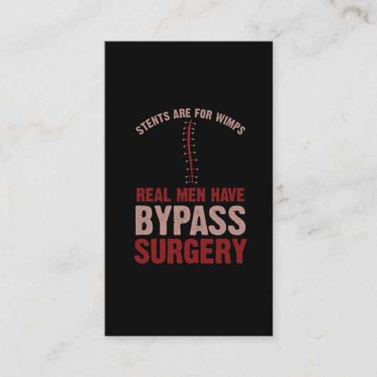 Funny Bypass Open Heart Surgery Recovery Gift Visitekaartje (Voorkant)