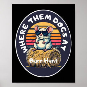 Funny Byrn Hunt - Schattigee rat met zonnebrillen  Poster