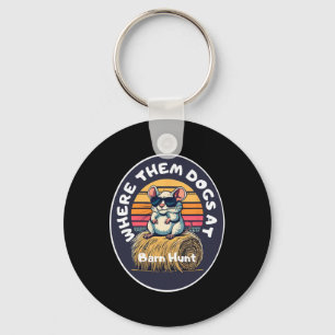 Funny Byrn Hunt - Schattigee rat met zonnebrillen Sleutelhanger