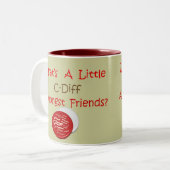 Funny C-Diff Zurse T-Shirts & Gifts Tweekleurige Koffiemok (Voorkant links)