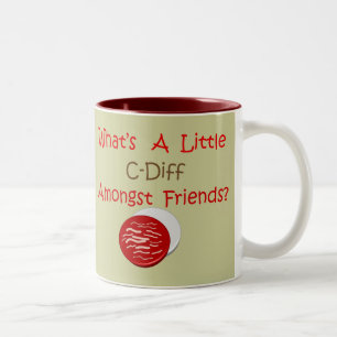 Funny C-Diff Zurse T-Shirts & Gifts Tweekleurige Koffiemok