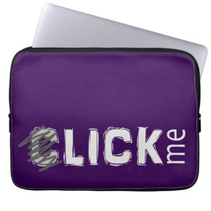 Funny (C) Klik op I ce Breaker Light Text Laptop Sleeve