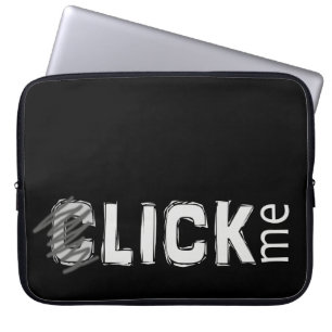 Funny (C) Klik op I ce Breaker Light Text Laptop Sleeve