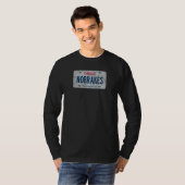 Funny Ca State Vanity License Bord Nobrakes T-shirt (Voorkant volledig)