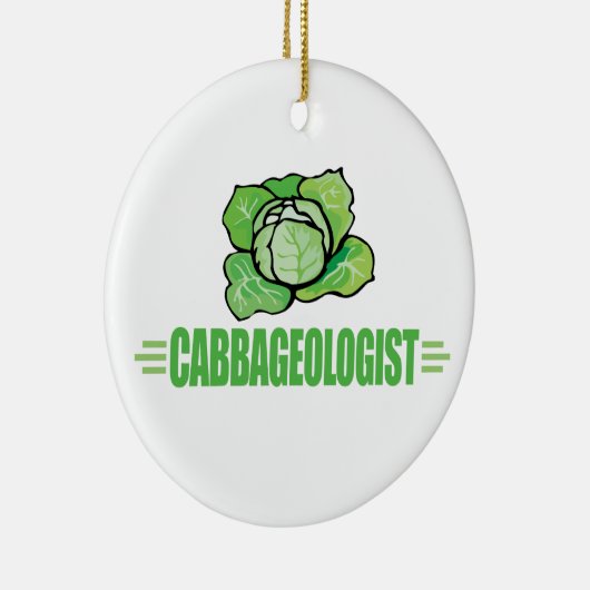 Funny Cabbage Lover Keramisch Ornament (Rechts)