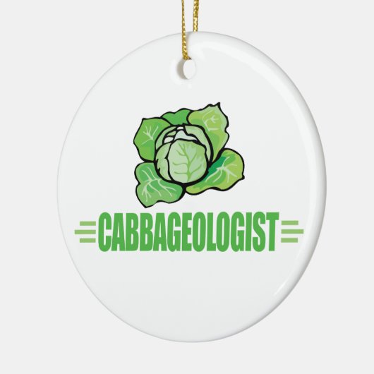 Funny Cabbage Lover Keramisch Ornament (Links)