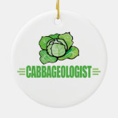 Funny Cabbage Lover Keramisch Ornament (Achterkant)