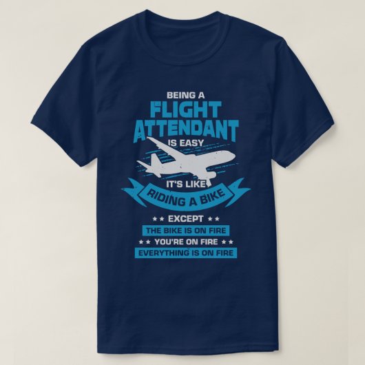 Funny Cabin Flight Attendant Steward Gift T-shirt (Design voorkant)