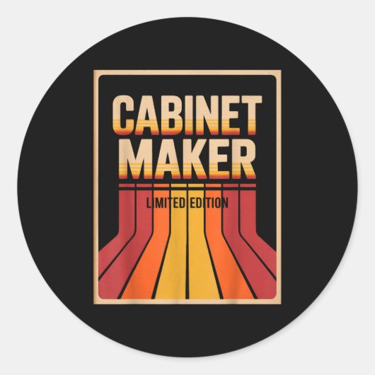 Funny Cabinet Maker Limited Edition Woodworking Hu Ronde Sticker (Voorkant)