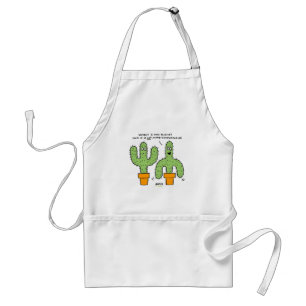 Funny Cacti of Cactuses Cartoon voor Cactus Lovers Standaard Schort