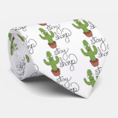 Funny Cactus Blijf Sharp Shirt Stropdas (Opgerold)