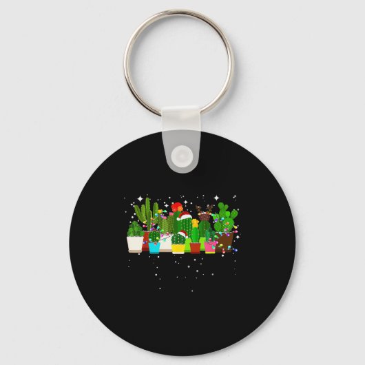Funny Cactus Christmas Tree Sleutelhanger (Voorkant)