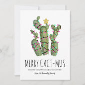 Funny Cactus Kerstfeestdag Feestdagenkaart (Voorkant)