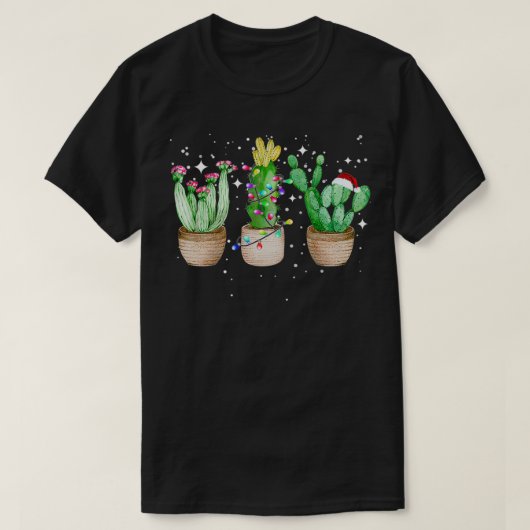 Funny Cactus kerstpajama T-shirt (Design voorkant)