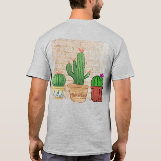 Funny Cactus Plant Manager Custom T-shirt (Achterkant)
