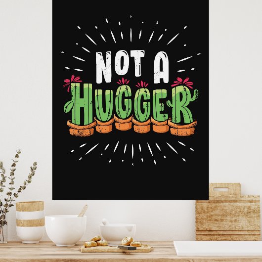 Funny Cactus Poster (Keuken)