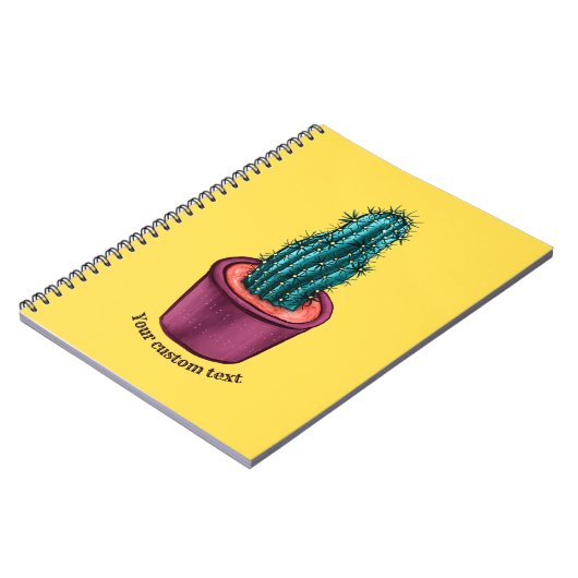 Funny Cactus Pot Trippy Psychedelic Prickly Hugs Notitieboek (Linkerzijde)