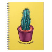 Funny Cactus Pot Trippy Psychedelic Prickly Hugs Notitieboek (Voorkant)