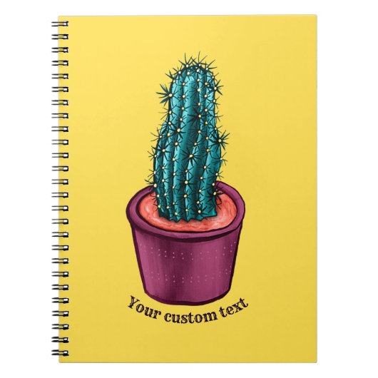 Funny Cactus Pot Trippy Psychedelic Prickly Hugs Notitieboek (Voorkant)