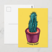 Funny Cactus Psychedelic Potted Succulent Plant Briefkaart (Voorkant / Achterkant)