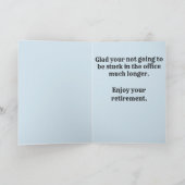 Funny Cactus Retirement Wishes Kaart (Binnen)