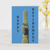 Funny Cactus Retirement Wishes Kaart (Gele Bloem)