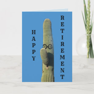 Funny Cactus Retirement Wishes Kaart