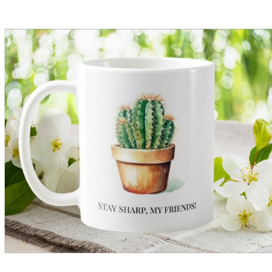 Funny Cactus Stay Sharp Garden House Planten Pot Koffiemok