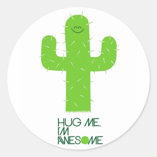 Funny Cactus Sticker (Voorkant)