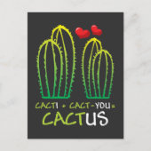 Funny Cactus Valentijn - Women Cacti Pun Lover Briefkaart (Voorkant)