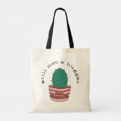 Funny Cactus: Volledig gevaccineerd, nog steeds ge Tote Bag (Achterkant)