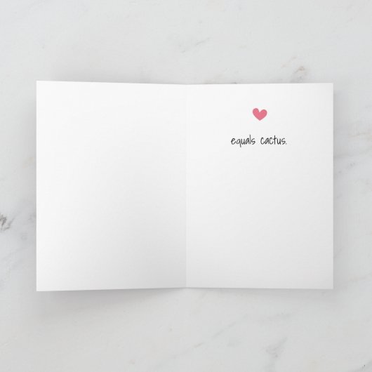 Funny Cactus Wenskaart Kaart (Binnen)