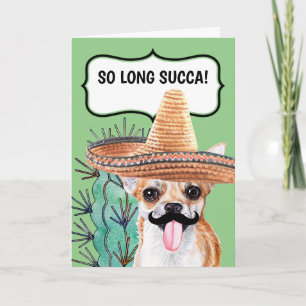 Funny cactus zo lang na Mexicaanse chihuahua hond Kaart