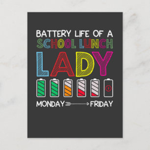 Funny Cafeteria School Lunch Lady Week Humor Briefkaart